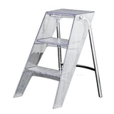 Modern Home Folding Ladder Transparent Acrylic Step Ladders Japanese Portable Telescopic Ladder Rack Creative Stairs Step Stool