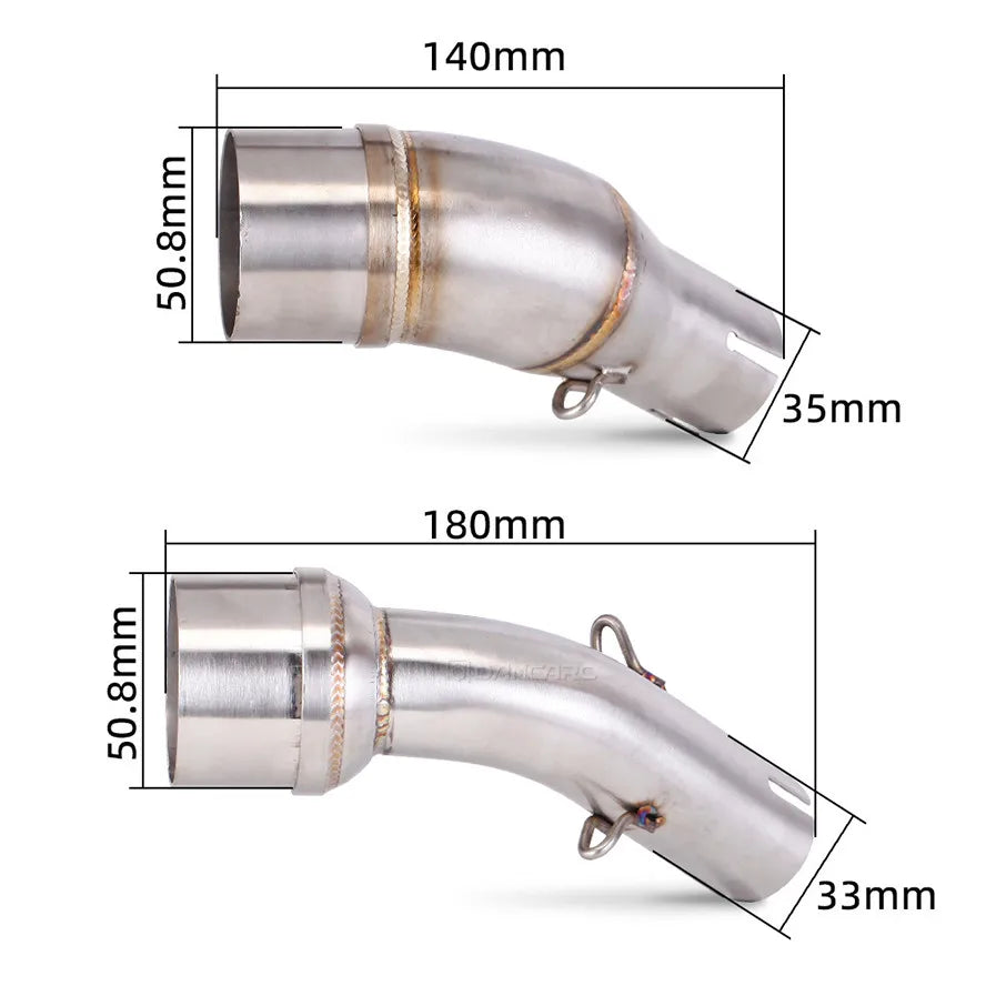 For YAMAHA YZF-R3 R25 MT-03 2015-2022 2021 Exhaust Pipe Middle Link Slip on Tubo de Escape Muffler System Motorcycle Accessories