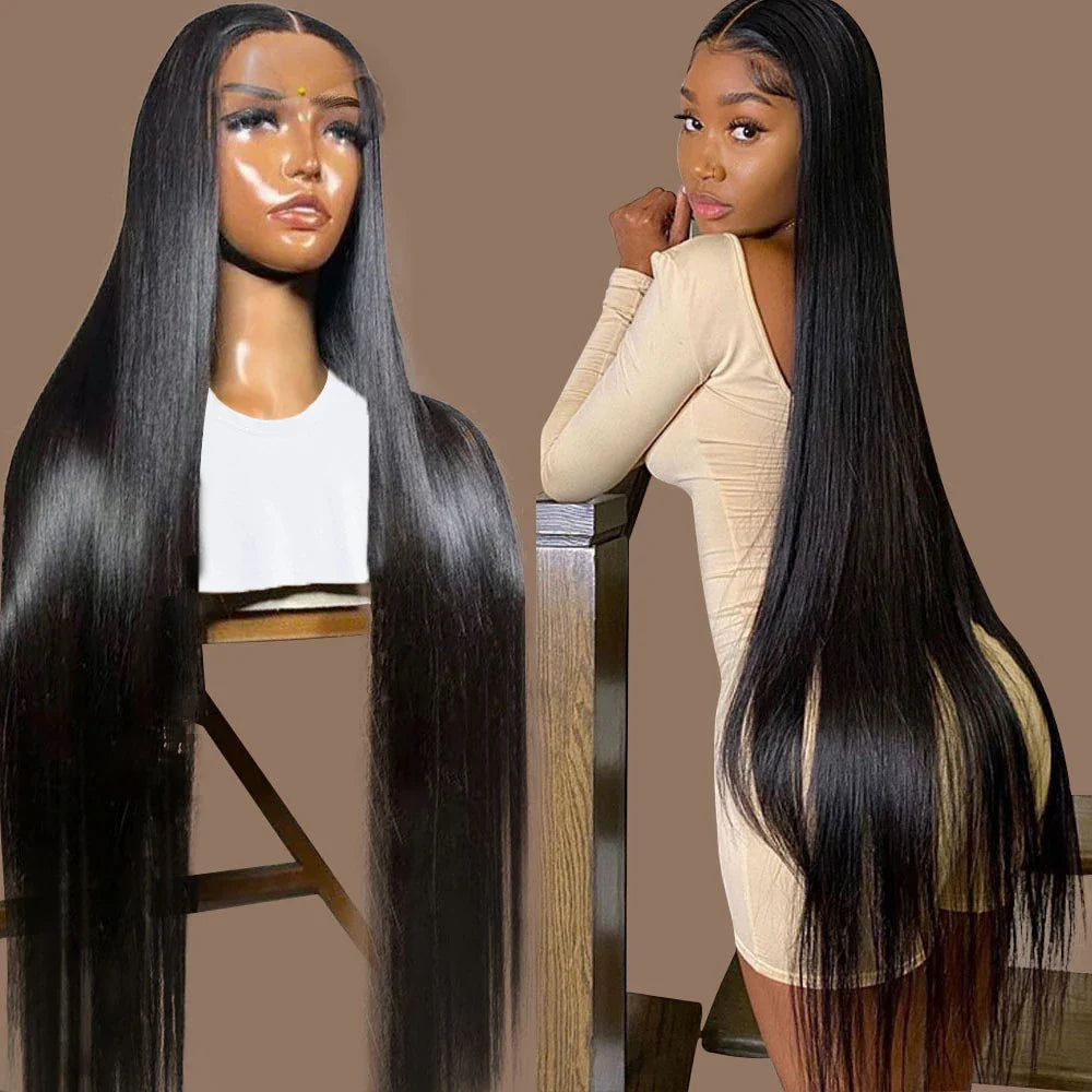 13x4 Lace Front Human Hair Wigs Brazilian Bone Straight Frontal Wig 13x6 HD Lace Frontal Human Hair Wigs For Women Preplucked