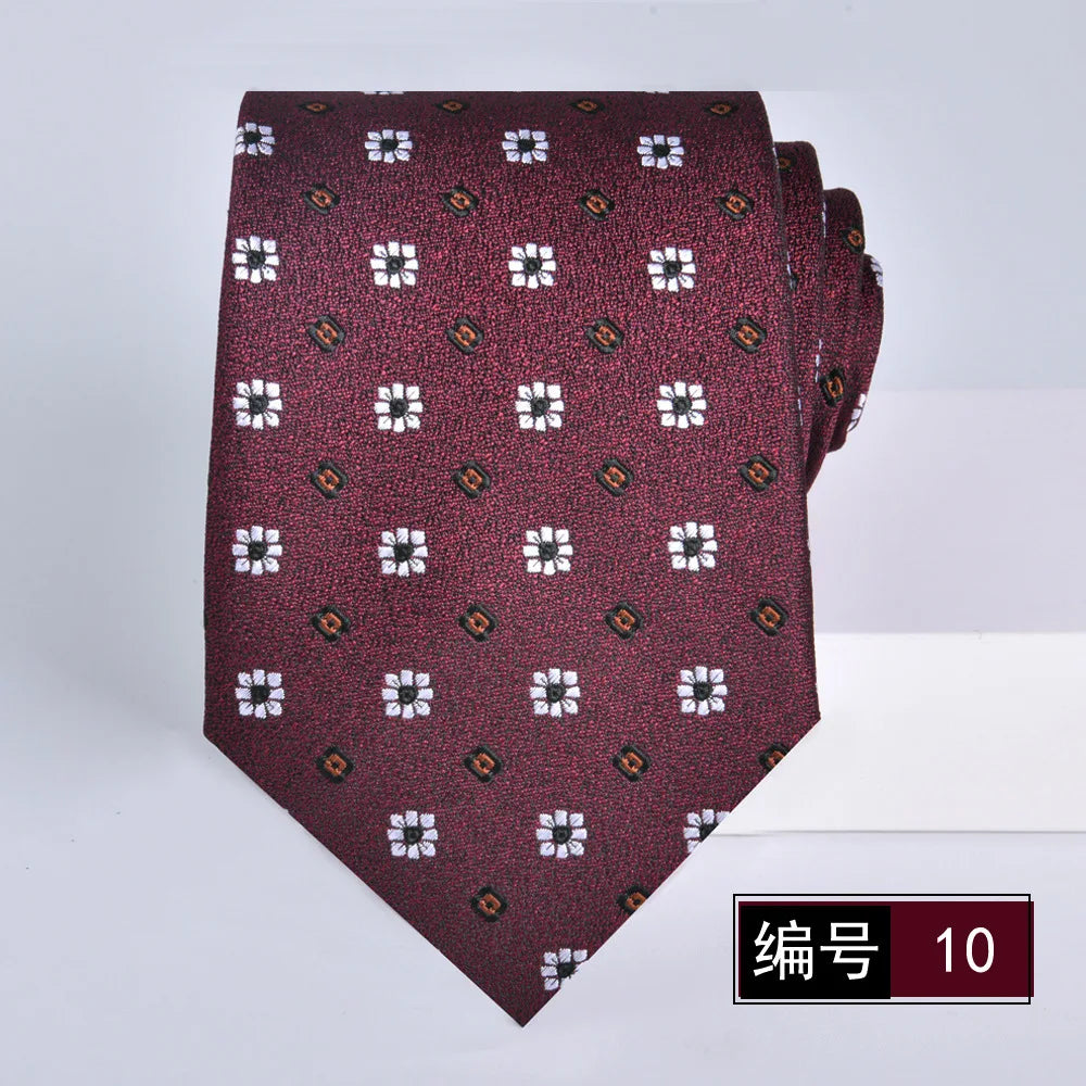 ties for men 2024 Luxury Wine Red Groom Wedding Accessories Dot Stripe gravata 8cm Necktie Kravaty Corbatas De Hombres