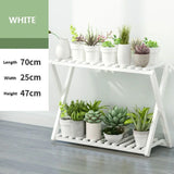 Wooden Multilayer Flowerpot Organizer Flower Holder Balcony Stand Pots Display Shelf Plant Stand Living Room Outdoor Furniture