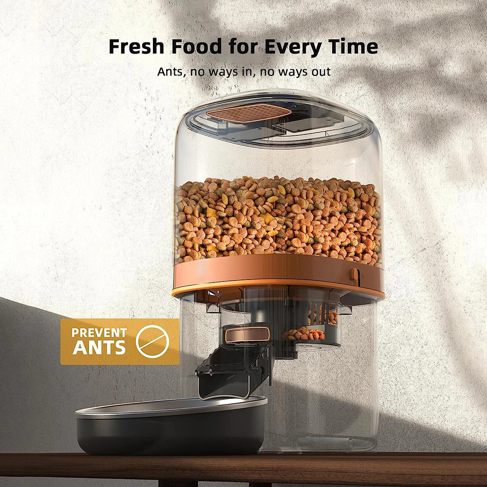 Automatic Cat Feeder Smart Pet Feeder, Timed Automatic Dog Feeder 1-6 Meal Control, Cat Feeder Cat Food Dispenser