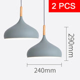 Multicolour Lustre Pendant Lights dia 16/17/24cm Restaurant Wood Hanging lighting Light Fixtures Modern E27 LED Loft Hanglamp