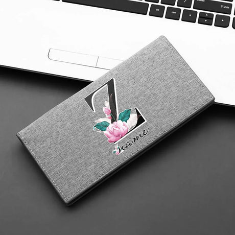 Customize Any Name Vintage Wallets Men Small Coin Purses Slim Credit Card Holders Top Thin Wallet Women 26 Letter Coin Money Bag