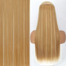 MERISIHAIR Synthetic No Clip Invisible Wire Hair Extensions Straight Black Blonde One Piece False Hairpiece Hair Extension