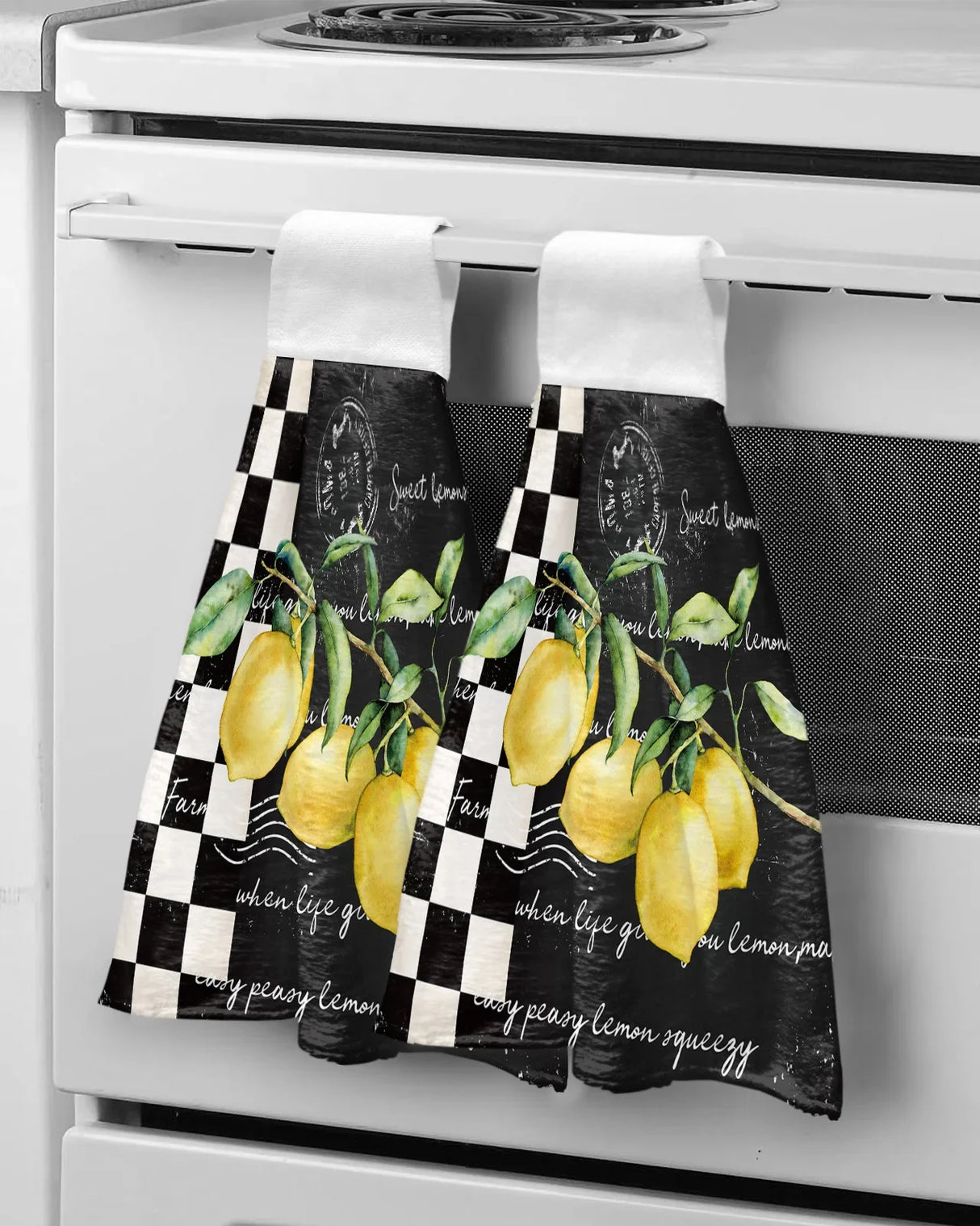 Lemon Summer Fruit Leaves Welcome Kitchen Hand Towel Strong absorbent Towel Washing Room Handkerchief Towel