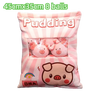Cartoon Ramen Puff Cookie Bag Bubble Tea Plush Pillow Stuffed Kawaii Animals Axolotl Yellow Duck Bat Bunny Small Balls Candy Bag