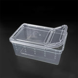 19cmx12.5cmx7.5cm Terrarium For Reptiles Spider Transparent Plastic Feeding Box Insect Food Feeding Container terrarium bowls