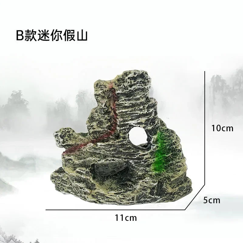 Mountain Landscape  Architecture Aquarium Resin Decor Aquarium Rock Aquarium Accessories and Equipment fish tank decoration