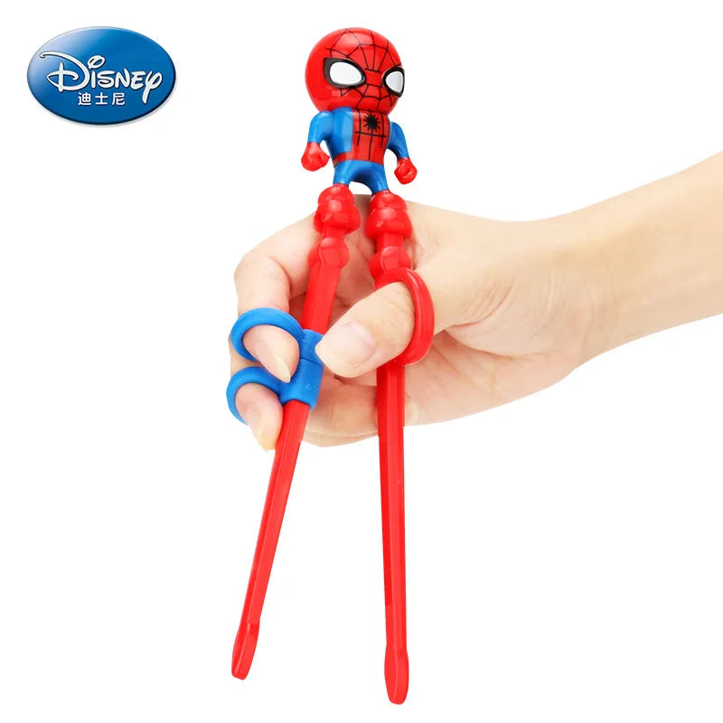 Disney Princess Kids Feeding Frozen Elsa Chopsticks Marvel Spiderman 3D Toddler  Learning Chopsticks Sleeping Beauty Utensils