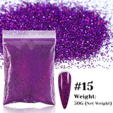 50g Holographic Glitter Powder Resin Art Glitter Laser  Nail Glitter Flakes Hexagon Shape Sparkly Sequins Resin DIY Accessories