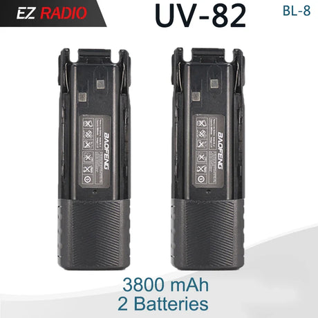 Baofeng UV 82 Battery BL-8 Walkie Talkies Ham Radio 2800mAh Enlarge 3800mah UV82HX Battery UV-8D UV-82HP UV-89 Radio Accessories