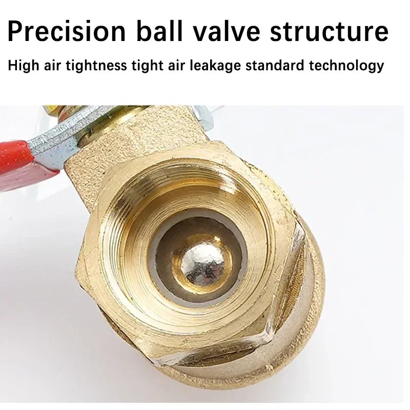 Brass Barb Ball Valve: Female Thread Connector for Copper Pipe Fitting. Available in 1/8'', 1/4'', 1/2'' with 6-12mm Hose Barb