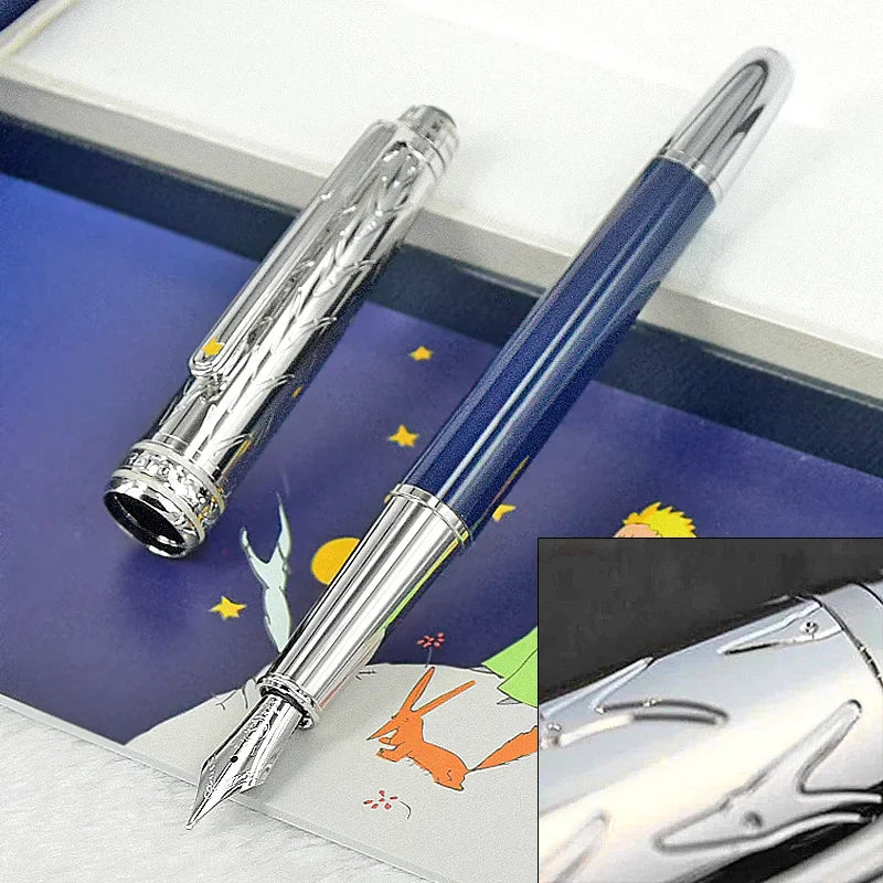 PPS Le Petit Prince 163 Dark Blue Rollerball Ballpoint Pen Luxury MB Stationery With Serial Number Little Prince + Leather Pouch