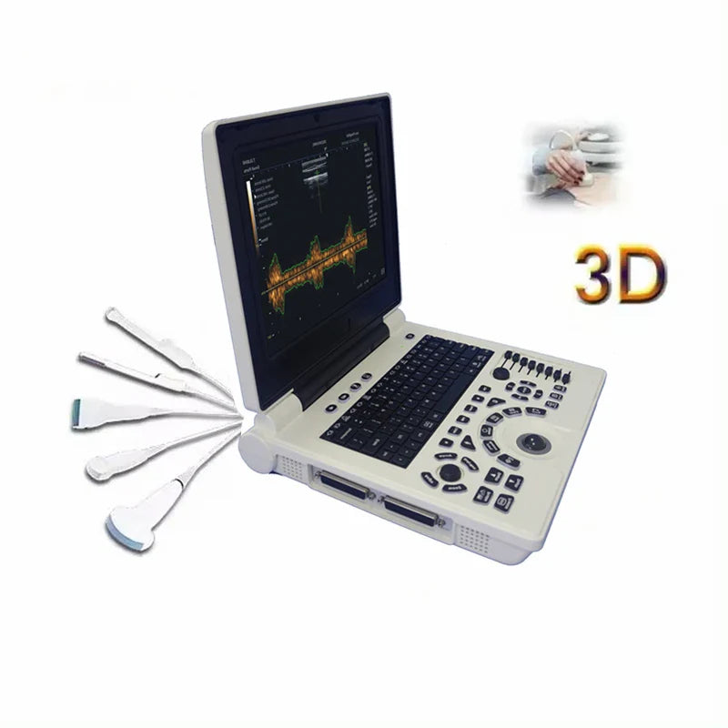 3D Based 12 Inch Notebook Black White Ultrasound Scanner PW Echo Machine