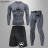 MMA rashgard Men's Sports Suit male Quick drying Sportswear Compression Clothing Fitness Training kit Thermal Underwear legging