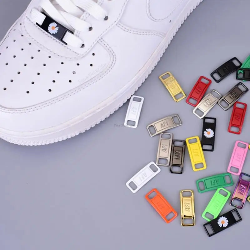 1Pair AF1 Diamond Shoe Charms Fashion Laces Buckle Quality Metal Shoelaces Decorations Chapa Air Force One Shoes Accessories