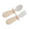 Solid Color Baby Gadget Tableware Set Children Utensil Stainless Steel Infant Food Feeding Spoon Fork Toddler Dinnerware Cutlery