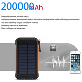 Three Defense Solar Mobile Power Supply Outdoor Charging Bank Large Capacity Solar Phone Charging 200000mah