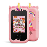 Kids Smart Phone Toys for Girls Unicorns Gifts 2.8 inch Touchscreen Dual Camera Music Player Learn Toys Christmas Birthday Gifts