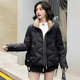 2023 New Winter  Down Cotton Women Short Parkas Jackets Casual Thick Warm Pattern Coat Female Winter Outwear Loose Jacket Parkas