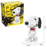 NEW HSANHE Snoopy Anime Action Figures Kawaii Building Blocks Micro Daimond Bricks DIY Assemble Toys For Children Gifts