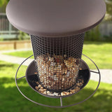 2-in-1 Bird Feeder for Garden Weather Resistant Metal Bird Feeder 2-in-1 Hanging Design with Secure Seeds Storage for Outdoor