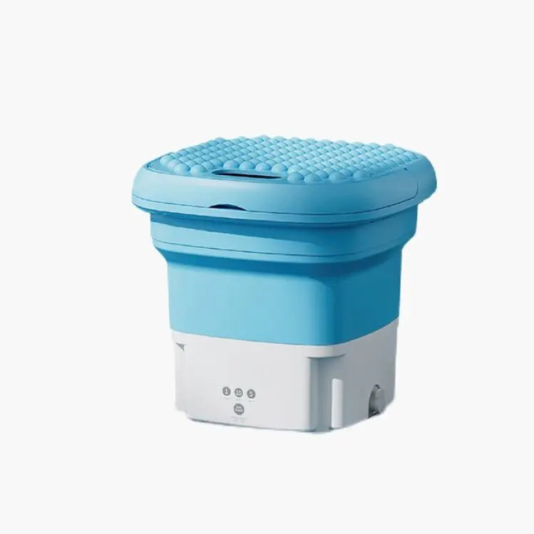 Foldable portable washing machine cleans and saves electricity