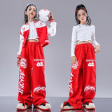 Hip Hop Clothing Girls Baseball Jacket Boys Streetwear Coat Street Dance Pants Kids Stage Costumes Children Jazz Clothes Sets