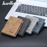 New Short Men s Slim Card Holder PU Leather Male Men's Wallet Frosted Short Ticket Tolder Multi-card Coin Purse