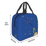 Custom The Little Prince Birds And Stars Lunch Bag Men Women Thermal Cooler Insulated Lunch Box for Adult Office