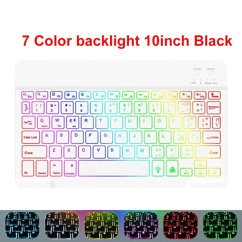 Wireless Bluetooth Keyboard 10inch Backlit Keyboard Backlight  Touchpad Keyboard Mouse For PC IOS Android Windows TV Box iPad