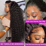 40 46 Inch Water Wave Lace Front Wig 5x5 Glueless Wig 13x4 13x6 Hd Lace Frontal 360 Curly Human Hair Wigs For Women Preplucked