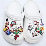 Cute DIY 9-20Pcs/Sets Disney Christmas Collection  Charms Shoe Ornament Sneakers Shoe Decoration for Women And Men Gift