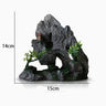 Fish Tank Plant Rockery Multi-style Aquarium Decoration,Resin Artificial Building Cave Aquarium Landscaping Ornament Decor