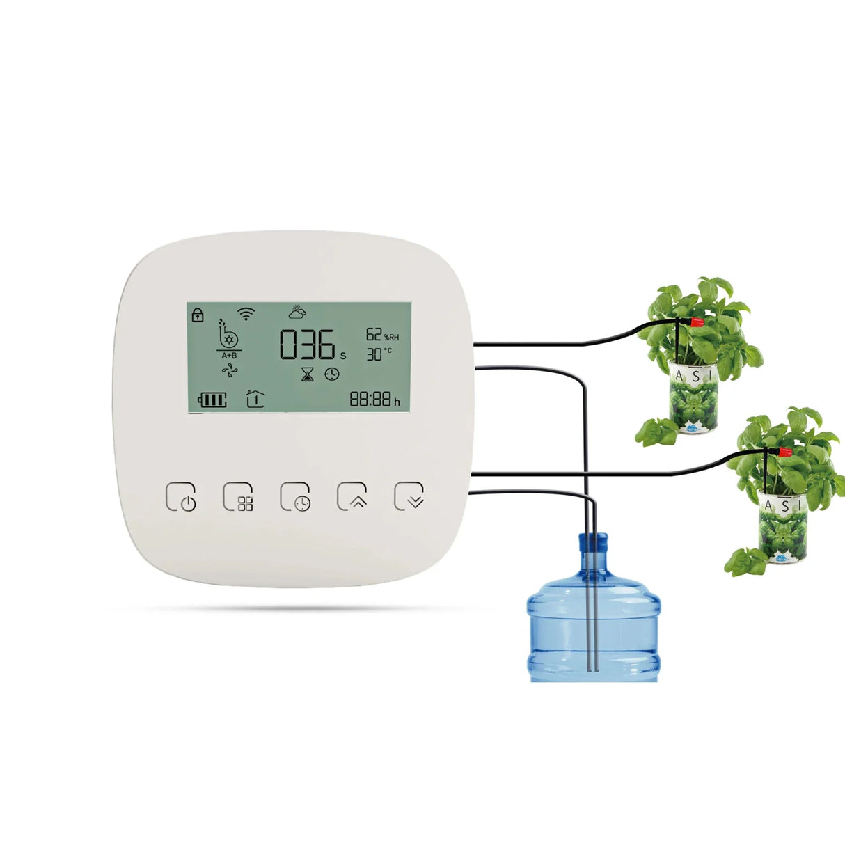 Wifi Tuya Smart Home Watering Timer Charging App Automatic Micro Drip Irrigation System Dual Pump Irrigation Switch