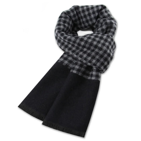 High Quality Men Scarf Autumn Winter Plaid Knitted Wool Muffler Male Business Classic Thick Warm Shawl Gentlemen Chrismas Gift