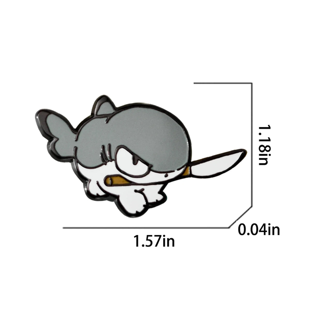 Anime Yogin Sharkitty Brooch Pins Enamel Brooches Badge Animation Derivatives Cartoon Pin for Backpacks, Clothes,Bags