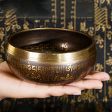 Large Nepal Singing Bowl Handmade Brass Buddhism Tibetan Bowls Yoga Meditation Mindfulness Sound Bowls Percussion Instruments