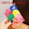 10Pcs Elastic Rubber Band Seamless Gradient Hair Rope Rings Children Cute Colorful Scrunchie Girls Ponytail Hair Accessories