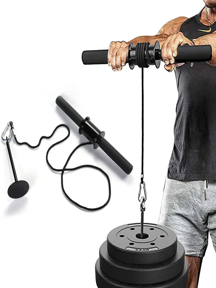 Forearm Trainer Power Stick Exercise Arm Strengthener Hand Gripper Strength Exerciser Weight Lifting Rope Waist Roller Fitness