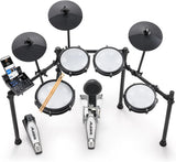 Alesis Nitro Max Kit Electric Drum Set with Quiet Mesh Pads, 10" Dual Zone Snare, Bluetooth, 440+ Authentic Sounds, Drumeo