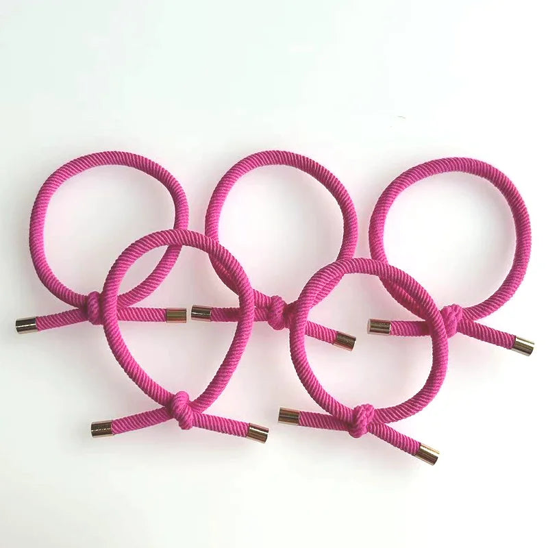 20PCS Stylish Women Elastic Hair Rubber Bands Bracelet Weaving Nylon Hairband For DIY Making Hair Tie Bracelet Accessories