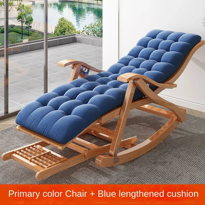 Living room Folding Rocking chair balcony Relaxing lounge chairs for adults Design reclining chair Made bamboo Leisure Armchair