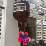 Flower Hummingbird Feeder Bird Seed Green Wine Bottle Hummingbird Feeder Capacity Garden Decor Supplies Outdoor Accessories