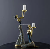 Nordic home decoration Gold candle holder Living Room ornament Home resin candelabra wedding centerpiece Gift