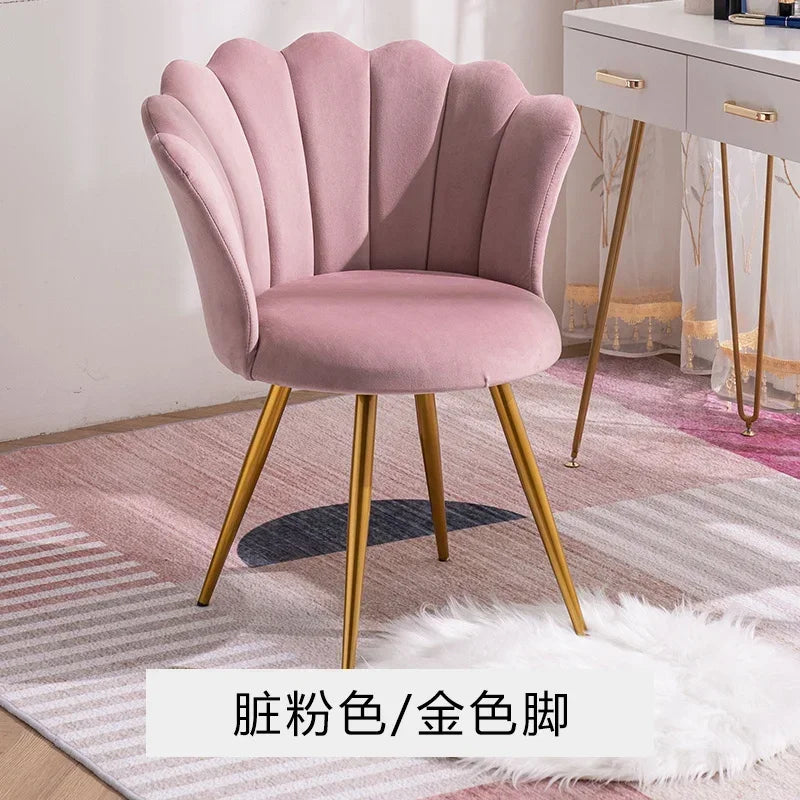 Nordic Computer Pink Chair Girl Dressing Stool Living Room Wheeled Armchairs Rotatable Liftable Sofa Armrest Seat Vanity Chair