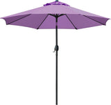 9' Patio Umbrella Outdoor Table Umbrella with 8 Sturdy Ribs