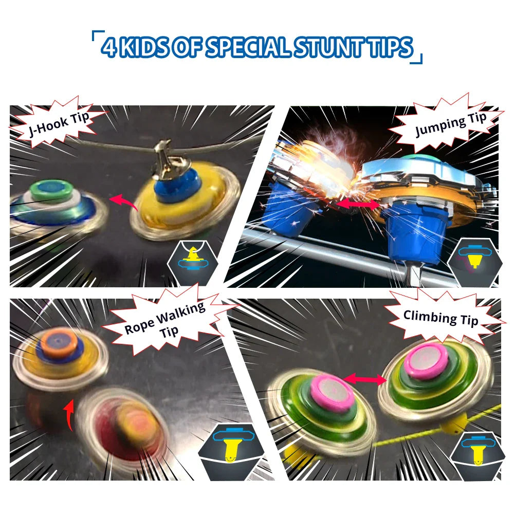 Infinity Nado 3 Athletic Series-Super Whisker Spinning Top Gyro With interchangeable Stunt Tip Metal Ring Launcher Anime Kid Toy