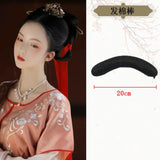 Hanfu Wig Headband Universal Cotton Rod Women Hair bun Lazy Hair Package Hair Pad Hanfu Chinese Style Traditional Headdress